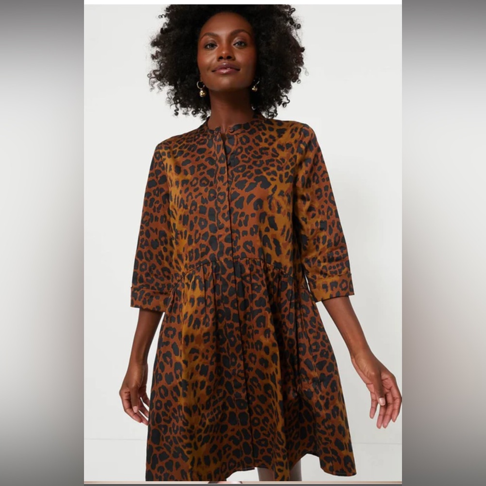 Tuckernuck Leopard Print Royal Shirt Dress NWT